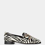 ShuShop Therese Zebra Hair Loafers - Shoes - Flats - ShuShop