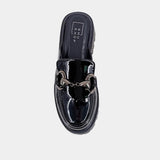 ShuShop Patent Black Tiffany Mule Loafer - Shoes - Mules - ShuShop