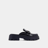 ShuShop Patent Black Tiffany Mule Loafer - Shoes - Mules - ShuShop