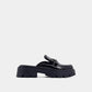 ShuShop Patent Black Tiffany Mule Loafer - Shoes - Mules - ShuShop