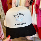 Silly Goose on Loose Embroidered Canvas Trucker Hat - Accessories - Hats - Happiest