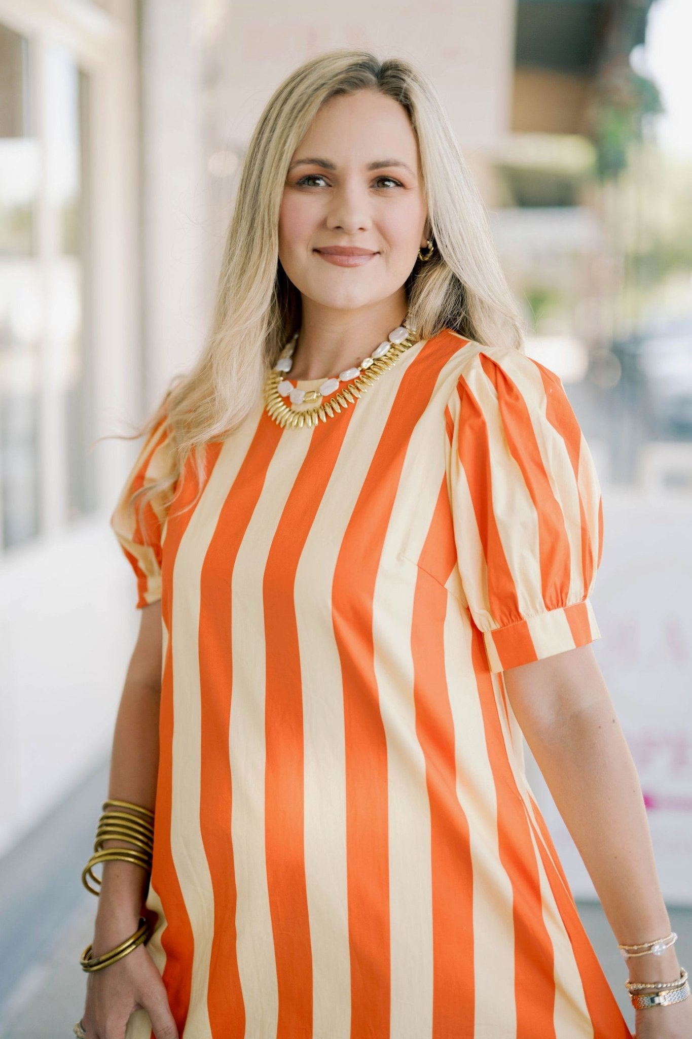 Simple Joy Stripe Dress - Dresses - Peach Love CA