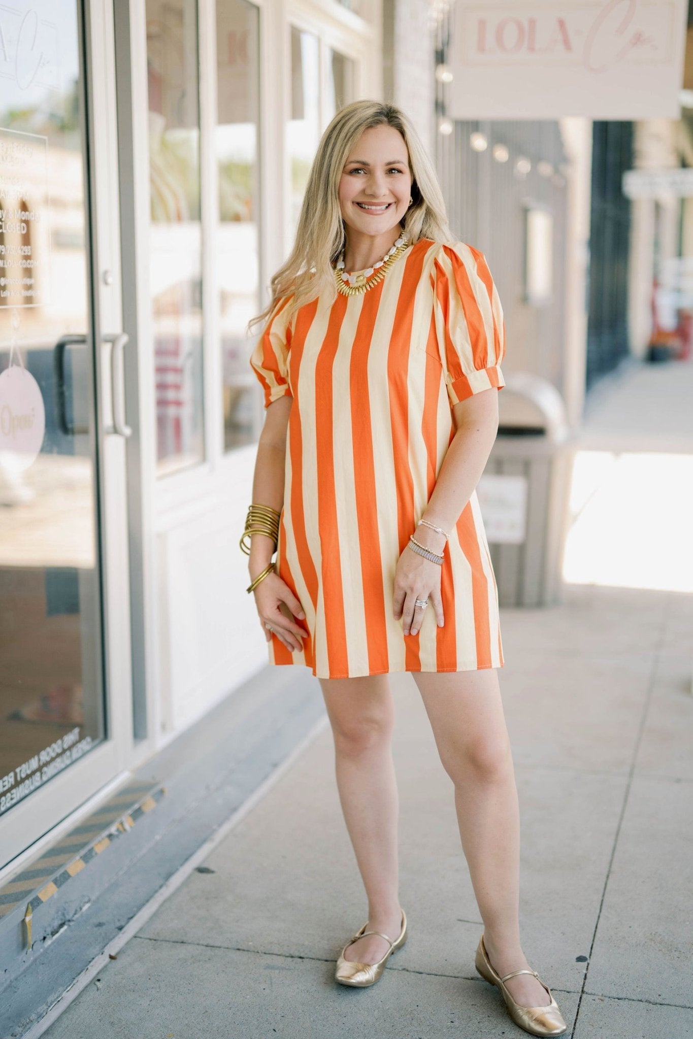 Simple Joy Stripe Dress - Dresses - Peach Love CA