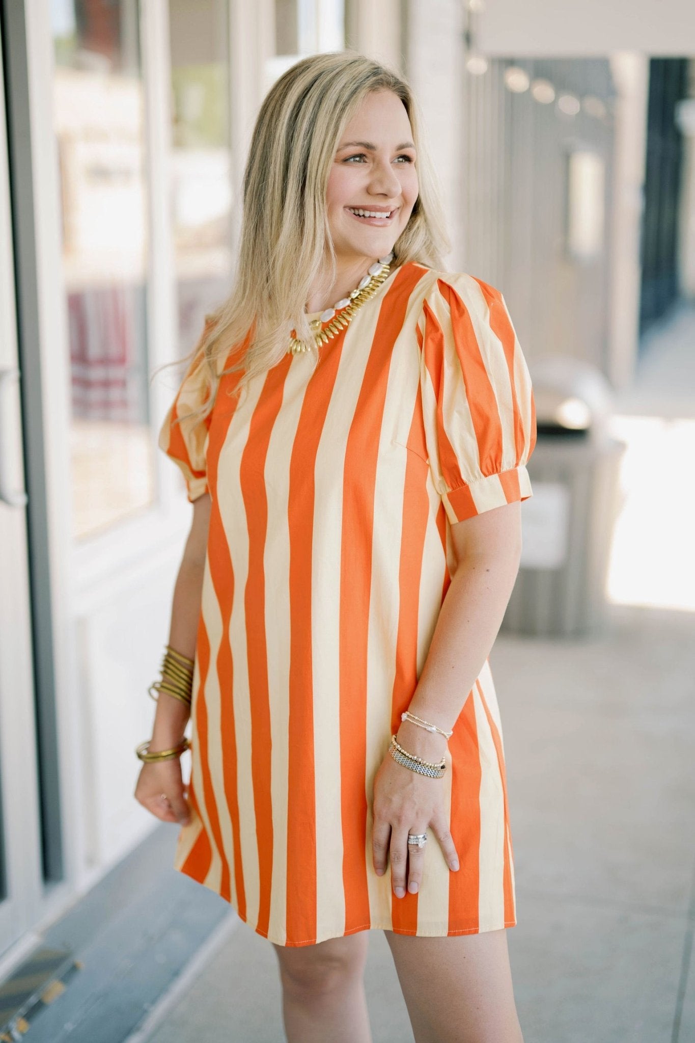Simple Joy Stripe Dress - Dresses - Peach Love CA