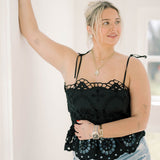 Simple Moments Eyelet Top - Tops - Tanks - Needii