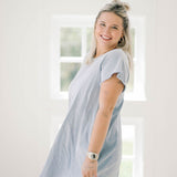 Simply Charming Woven Denim Dress - Dresses - She & Sky