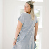 Simply Charming Woven Denim Dress - Dresses - She & Sky