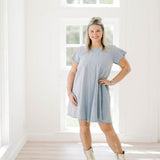 Simply Charming Woven Denim Dress - Dresses - She & Sky