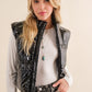 Simply Cozy Shiny Crop Puff Vest - Outerwear - Vests - Blue B