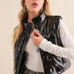 Simply Cozy Shiny Crop Puff Vest - Outerwear - Vests - Blue B