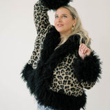 Snow Lovers Leopard Fur Jacket - Outerwear - Jackets - Blue B