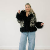Snow Lovers Leopard Fur Jacket - Outerwear - Jackets - Blue B