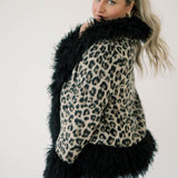 Snow Lovers Leopard Fur Jacket - Outerwear - Jackets - Blue B