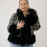 Snow Lovers Leopard Fur Jacket - Outerwear - Jackets - Blue B