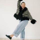 Snow Lovers Leopard Fur Jacket - Outerwear - Jackets - Blue B