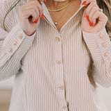 Soho Sunset Button Down Striped Top - Tops - Blouses - Able
