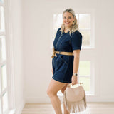 Something Blue Denim Romper - Rompers - Needii