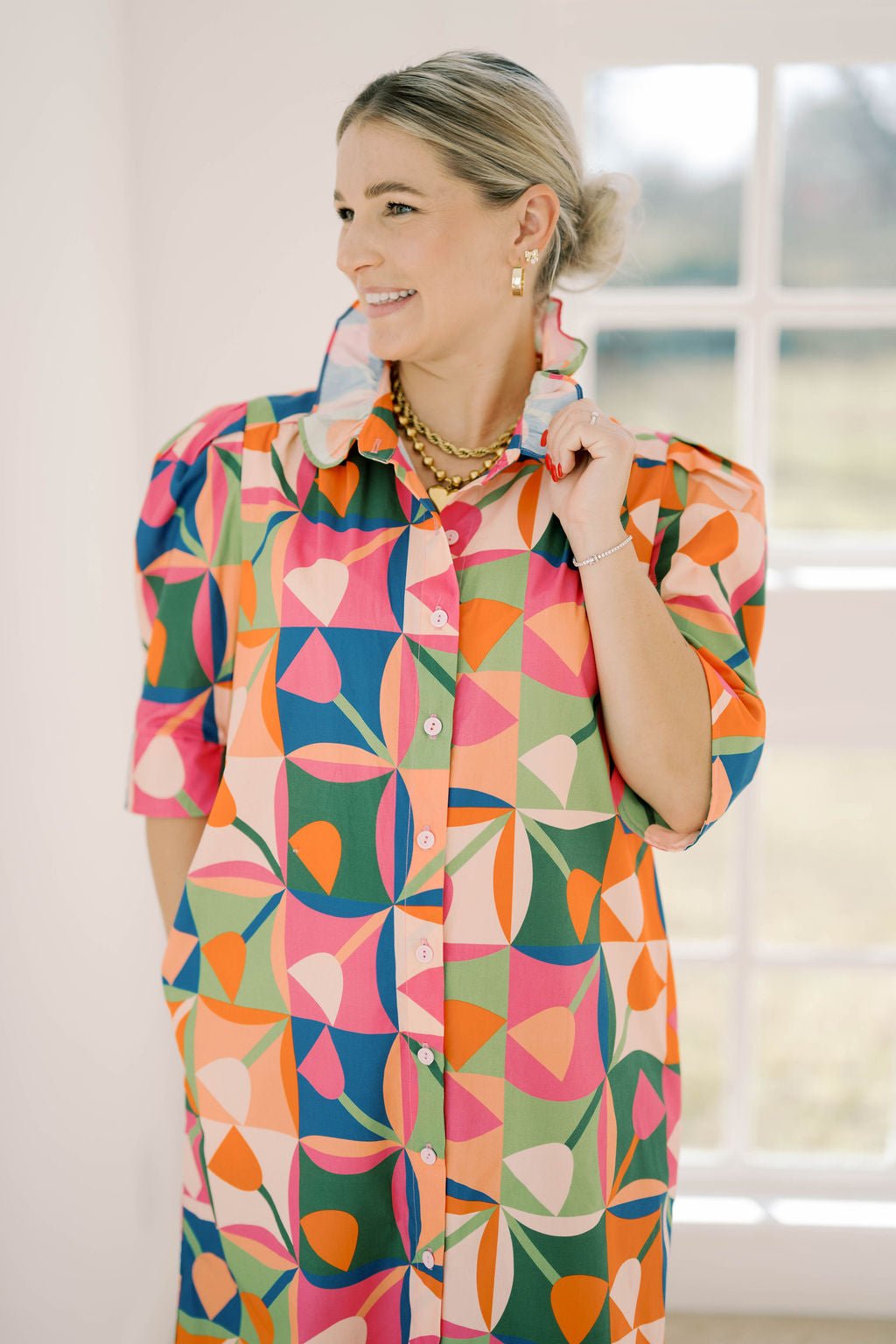 Spring Fling Shirt Dress - Dresses - Adrienne