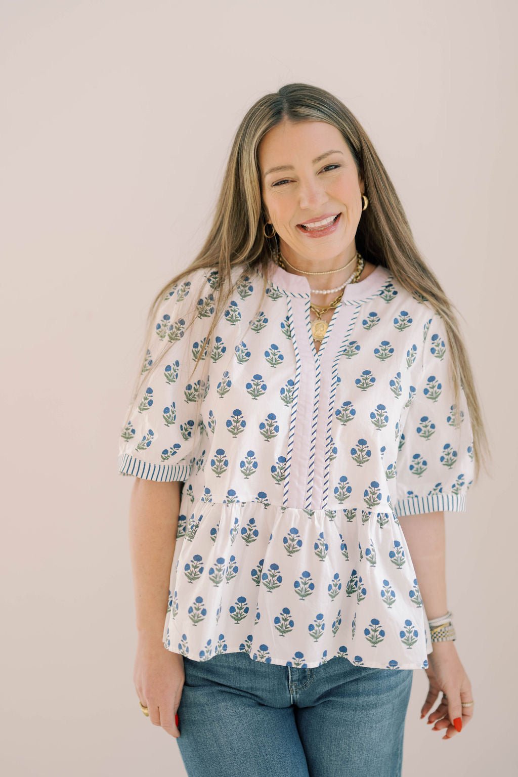 Spring Florals Top - Tops - Blouses - She & Sky