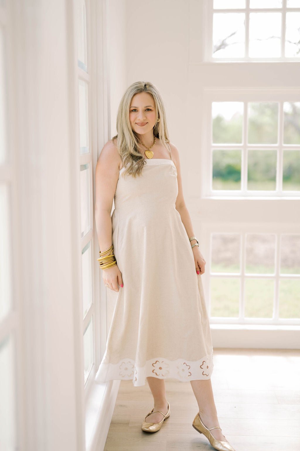 Springtime Bliss Linen Dress - Lola & Co. Boutique Tan / Large Springtime Bliss Linen Dress - Lola & Co. Boutique Tan / Large