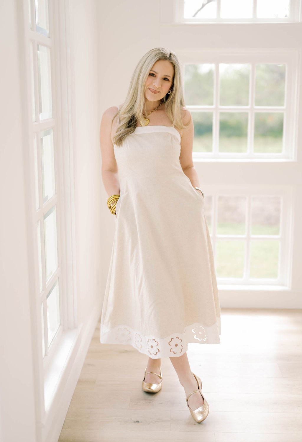 Springtime Bliss Linen Dress - Dresses - Strut & Bolt