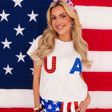Stars & Stripes Sequin Shorts - Bottoms - Shorts - Brianna Cannon