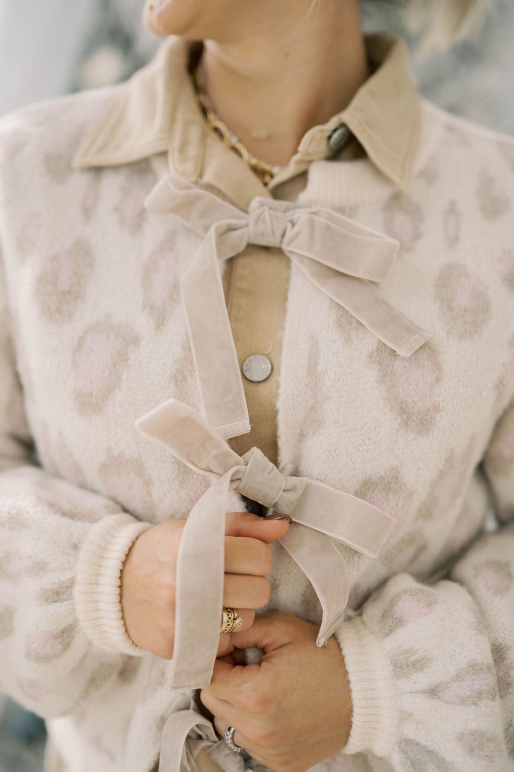 Storybook Charm Leopard Cardigan Sweater - Tops - Sweaters - Peach Love CA