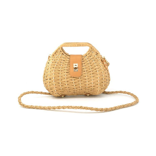 Raffia Gold Crossbody/Clutch Handbag - Accessories - Purses & Handbags - BC Bags