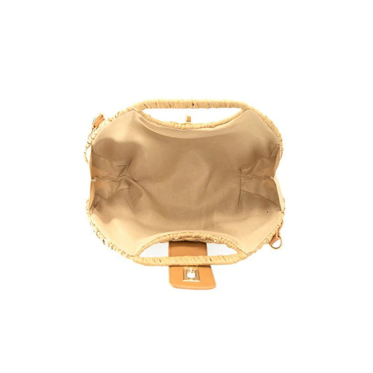 Raffia Gold Crossbody/Clutch Handbag - Accessories - Purses & Handbags - BC Bags