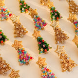 Twinkle Mini Christmas Gold Tree Stud Earrings