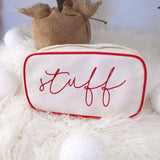 STUFF Red Canvas Travel Bag - Accessories - Travel - Kenz Kustomz