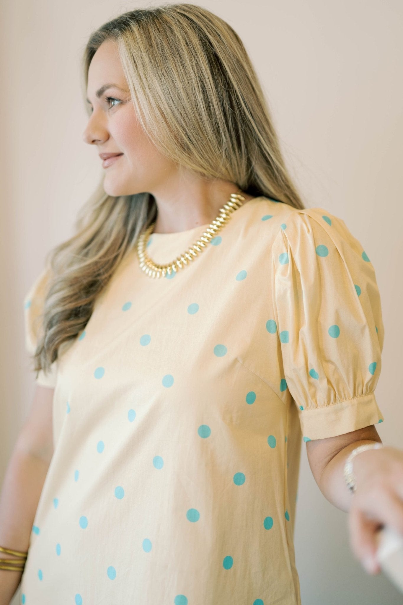 Summer Breeze Dot Dress - Dresses - Peach Love CA