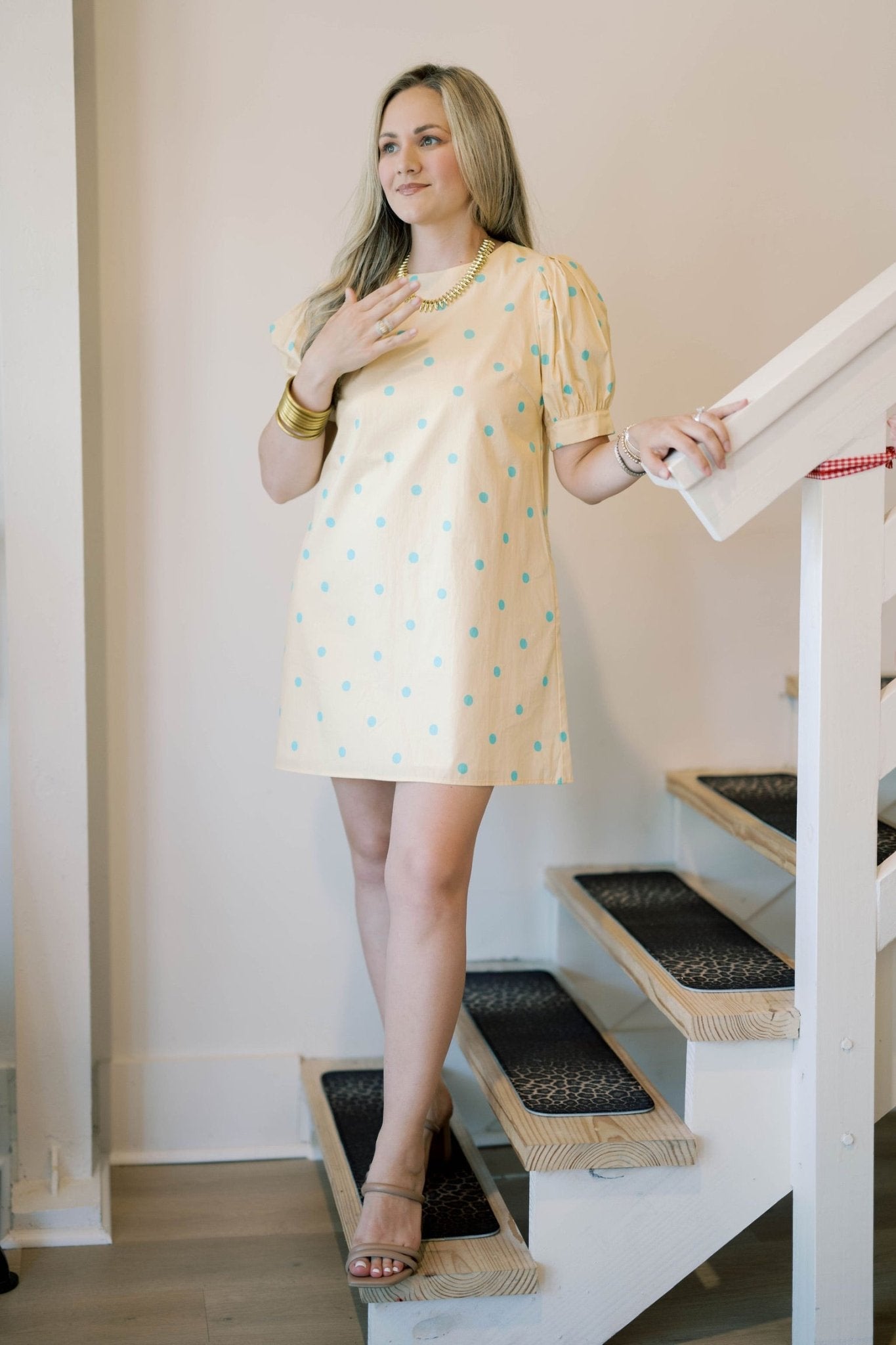 Summer Breeze Dot Dress - Dresses - Peach Love CA