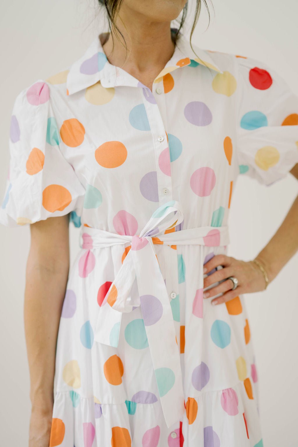 Summertime Happy Dot Dress - Dresses - Peach Love CA