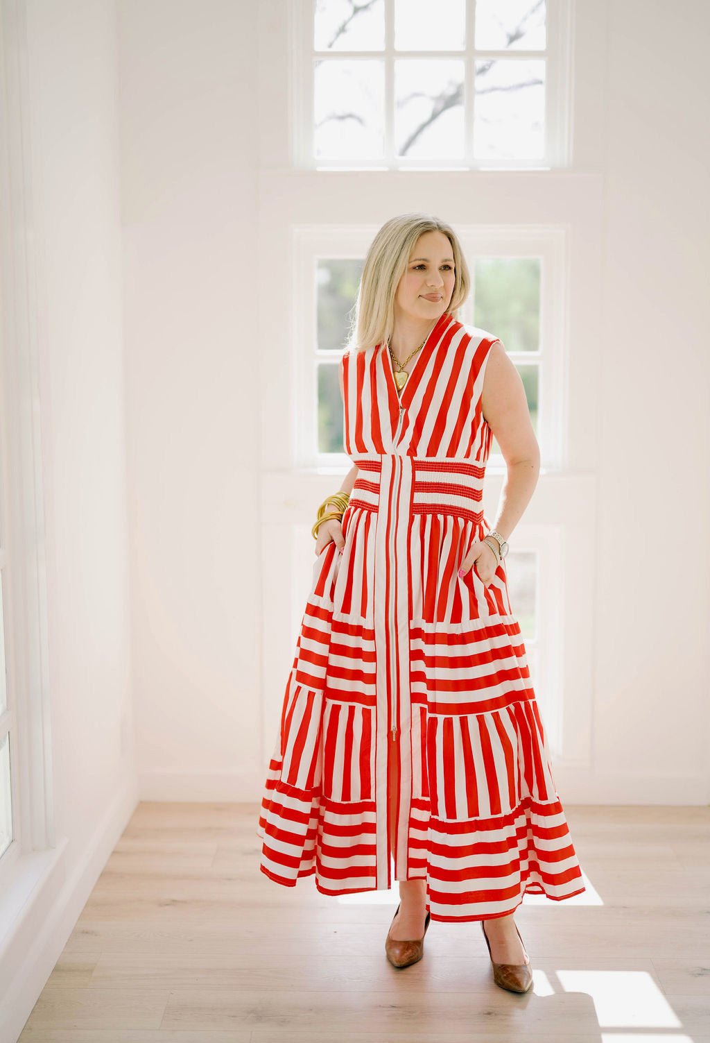 Summertime Ready Striped Dress - Dresses - Peach Love CA