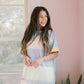Sweet Smile Colorblock Oversized Tee - Tops - Tees - Peach Love CA