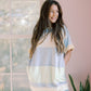 Sweet Smile Colorblock Oversized Tee - Tops - Tees - Peach Love CA