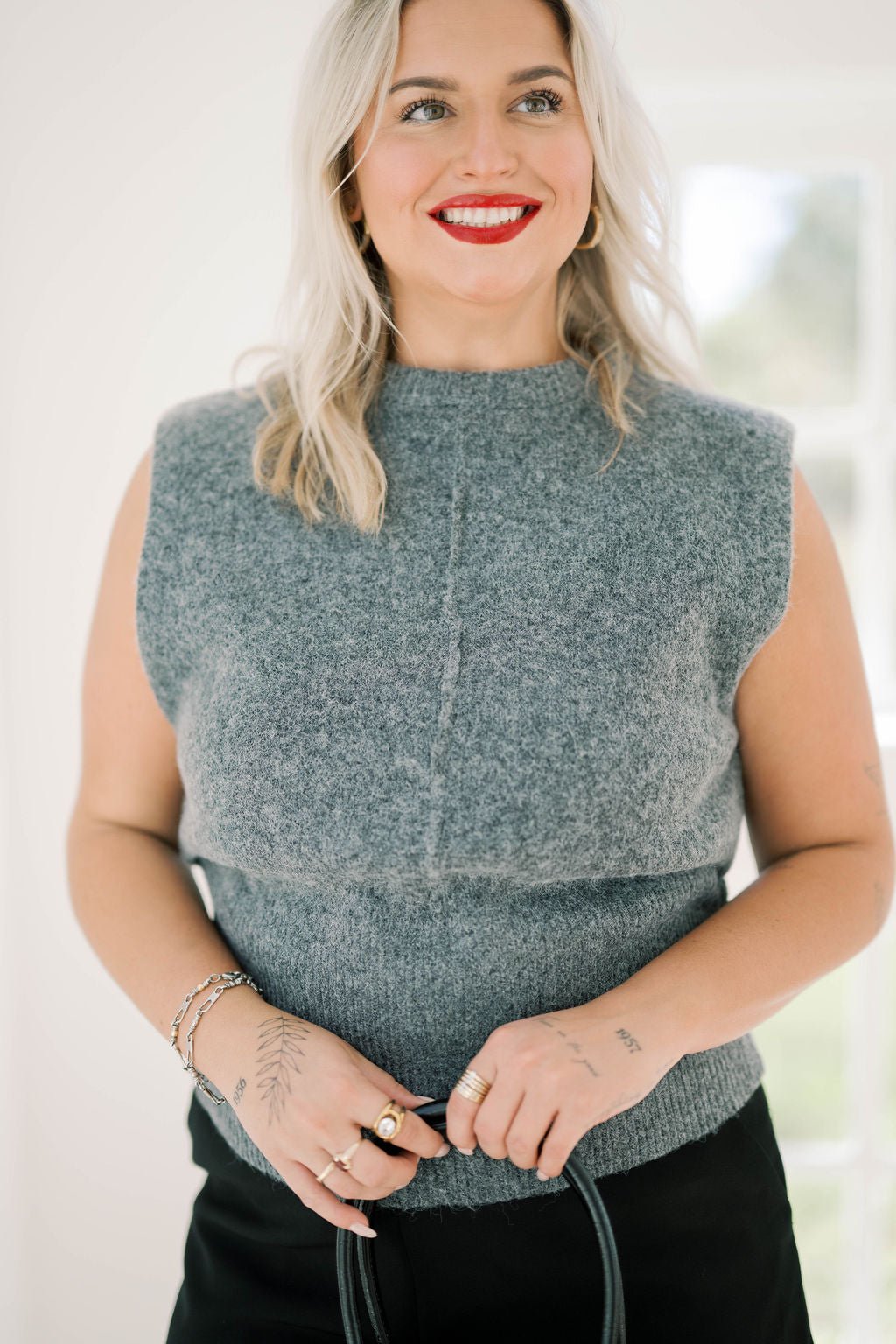 Take Me Back Sleeveless Sweater Top - Tops - Sweaters - Needii