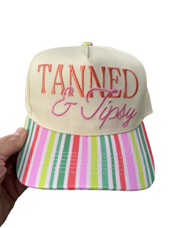 Tanned & Tipsy Canvas Trucker Hat - Accessories - Hats - Summer Tees