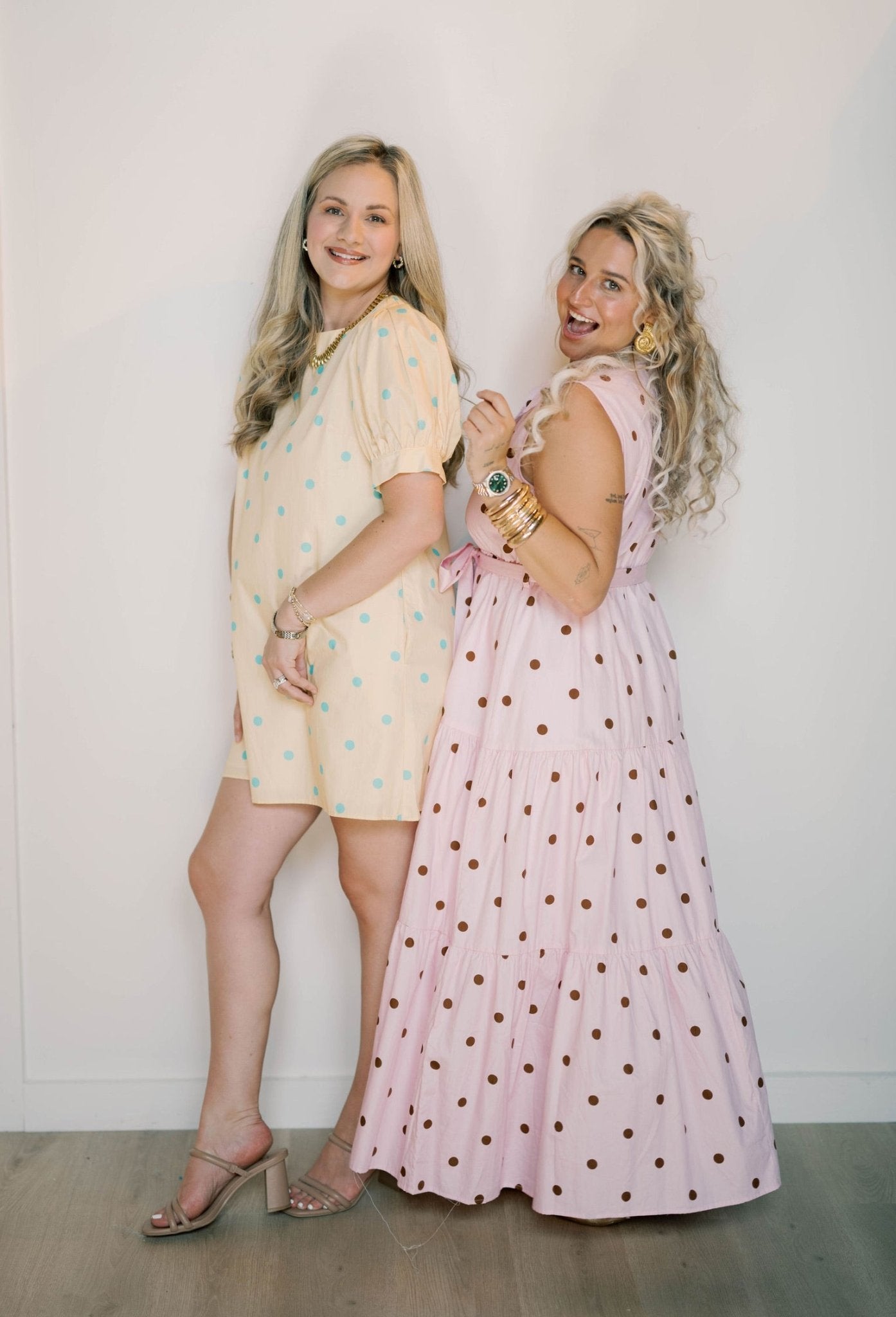 Tea Garden Party Dot Dress - Dresses - Peach Love CA