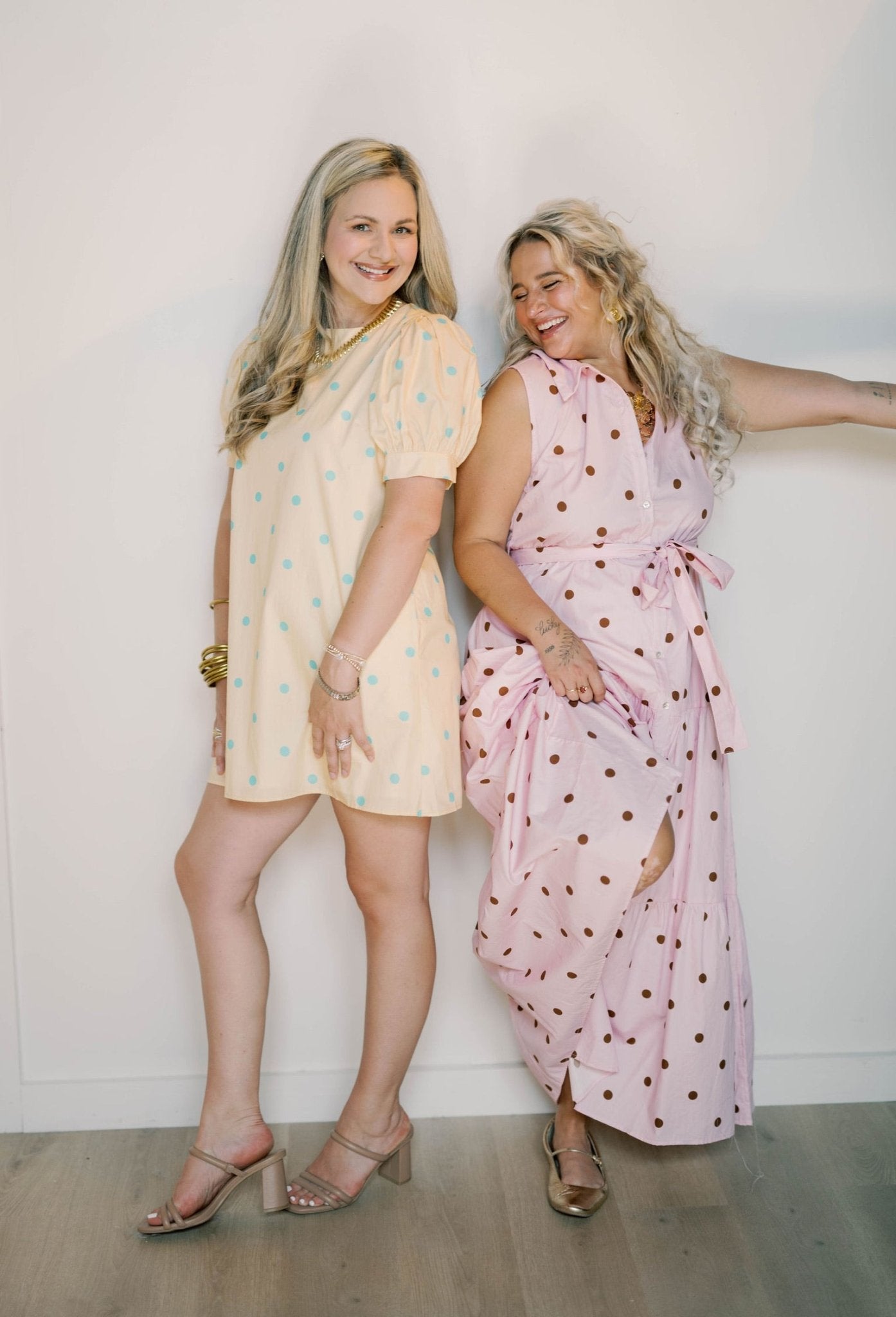 Tea Garden Party Dot Dress - Dresses - Peach Love CA