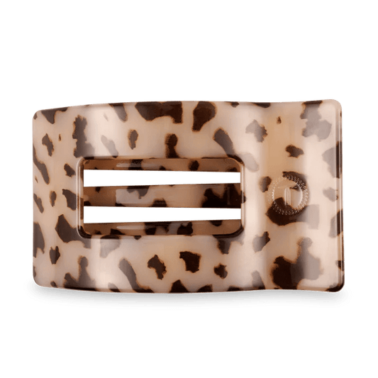 TELETIES - Blonde Tortoise Large Flat Rectangle Hair Clip - Accessories - Hair - Teleties
