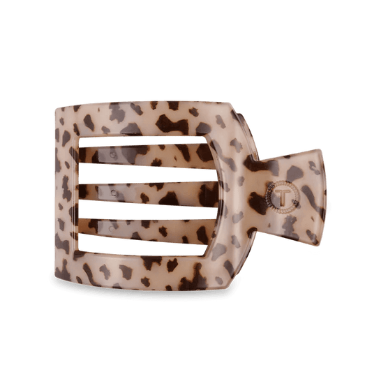 TELETIES - Blonde Tortoise Large Flat Square Hair Clip - Accessories - Hair - Teleties