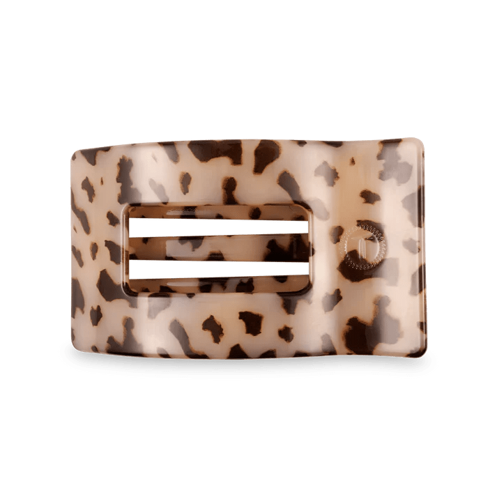 TELETIES - Blonde Tortoise Medium Flat Rectangle Hair Clip - Accessories - Hair - Teleties