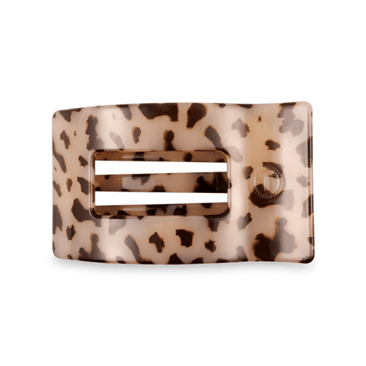TELETIES - Blonde Tortoise Medium Flat Rectangle Hair Clip - Accessories - Hair - Teleties