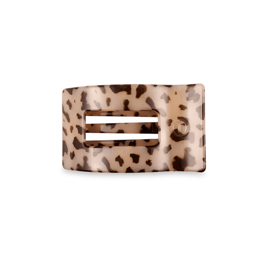 TELETIES - Blonde Tortoise Small Flat Rectangle Hair Clip - Accessories - Hair - Teleties