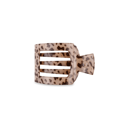 TELETIES - Blonde Tortoise Small Flat Square Hair Clip - Accessories - Hair - Teleties