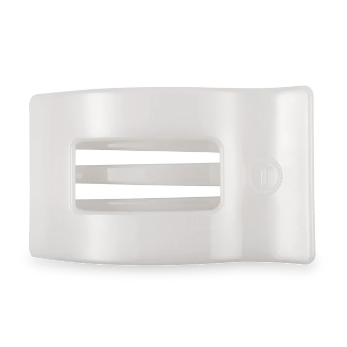 TELETIES - Coconut White Large Flat Rectangle Hair Clip - Accessories - Hair - Teleties