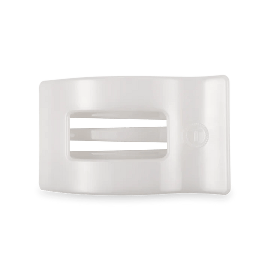 TELETIES - Coconut White Medium Flat Rectangle Hair Clip - Accessories - Hair - Teleties