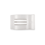 TELETIES - Coconut White Small Flat Rectangle Hair Clip - Accessories - Hair - Teleties